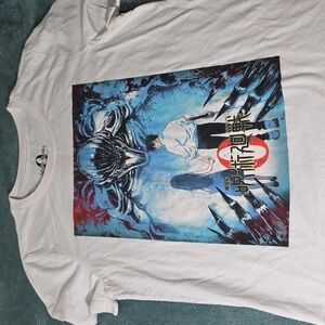 White Jujusu Kaisen Graphic T-Shirt